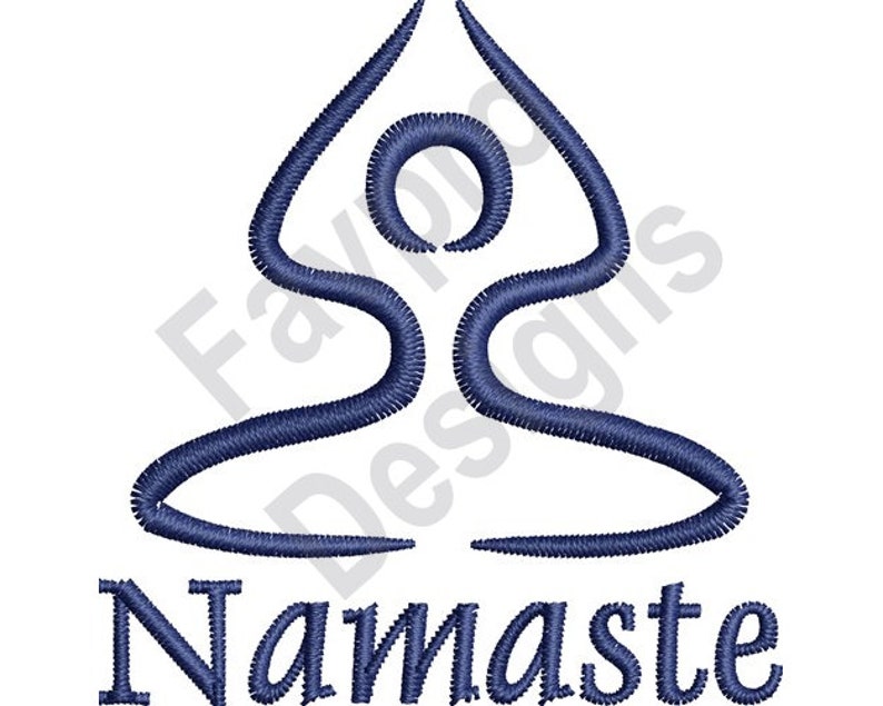 Yoga Namaste Machine Embroidery Design Etsy