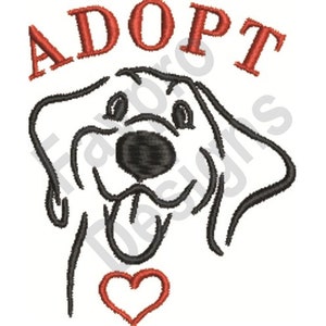 Adopt Dog - Machine Embroidery Design