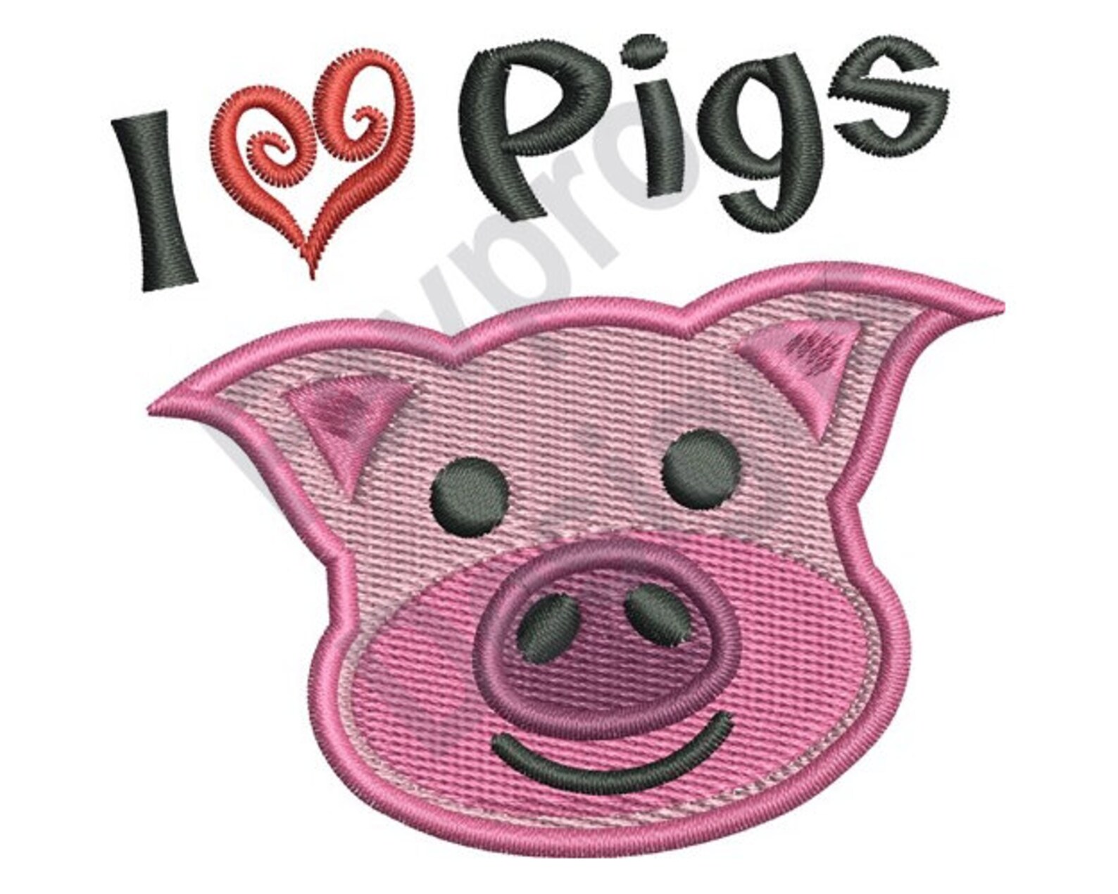 I love pigs machine embroidery design  etsy uk I love pigs machine embroidery design  etsy uk
