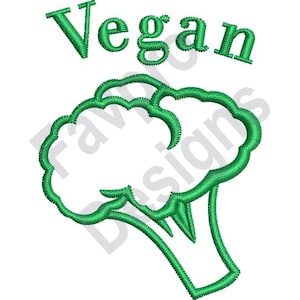 Vegan Outline - Machine Embroidery Design