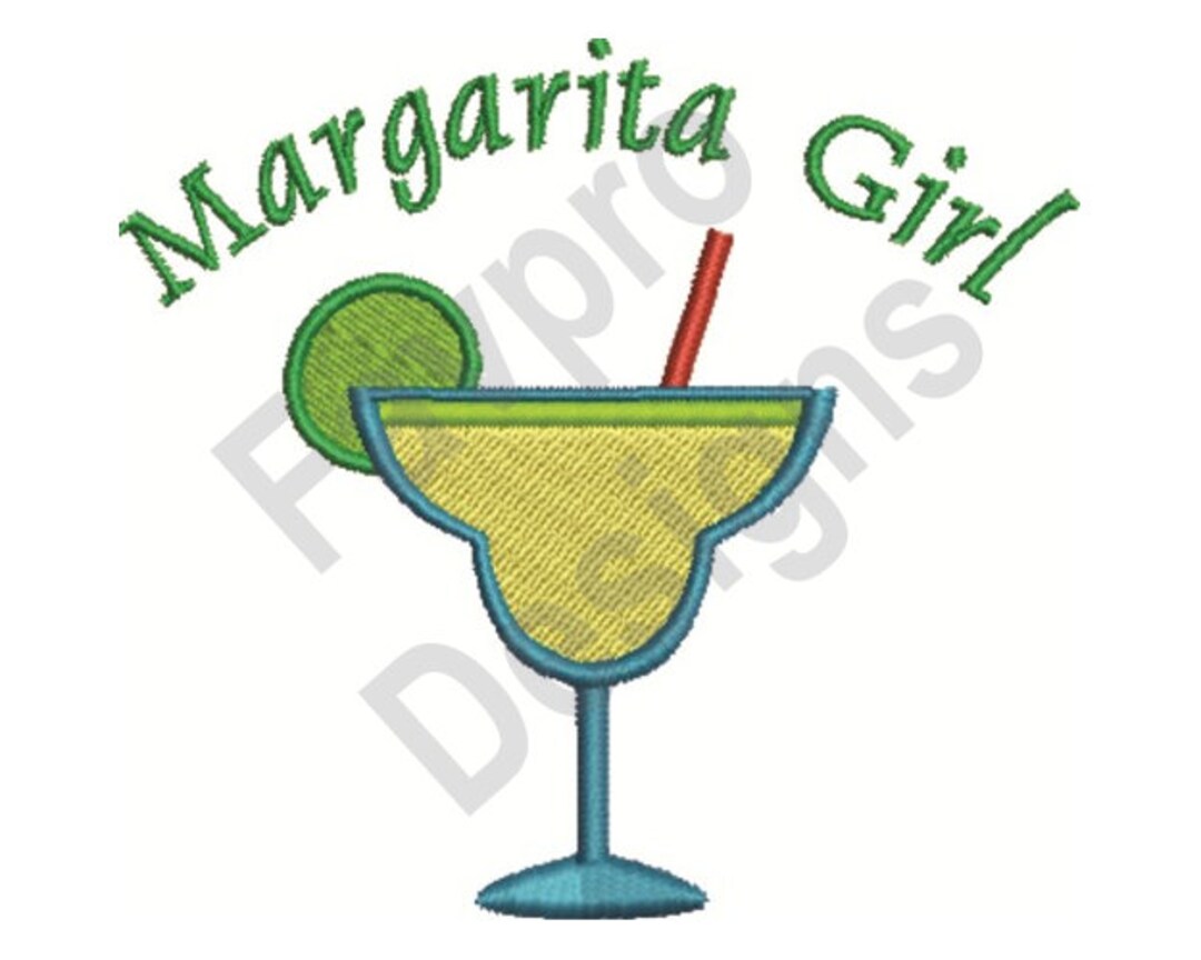 Margarita Girl Machine Embroidery Design Etsy