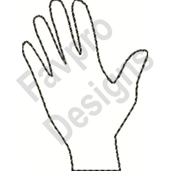 Hand Outline - Machine Embroidery Design