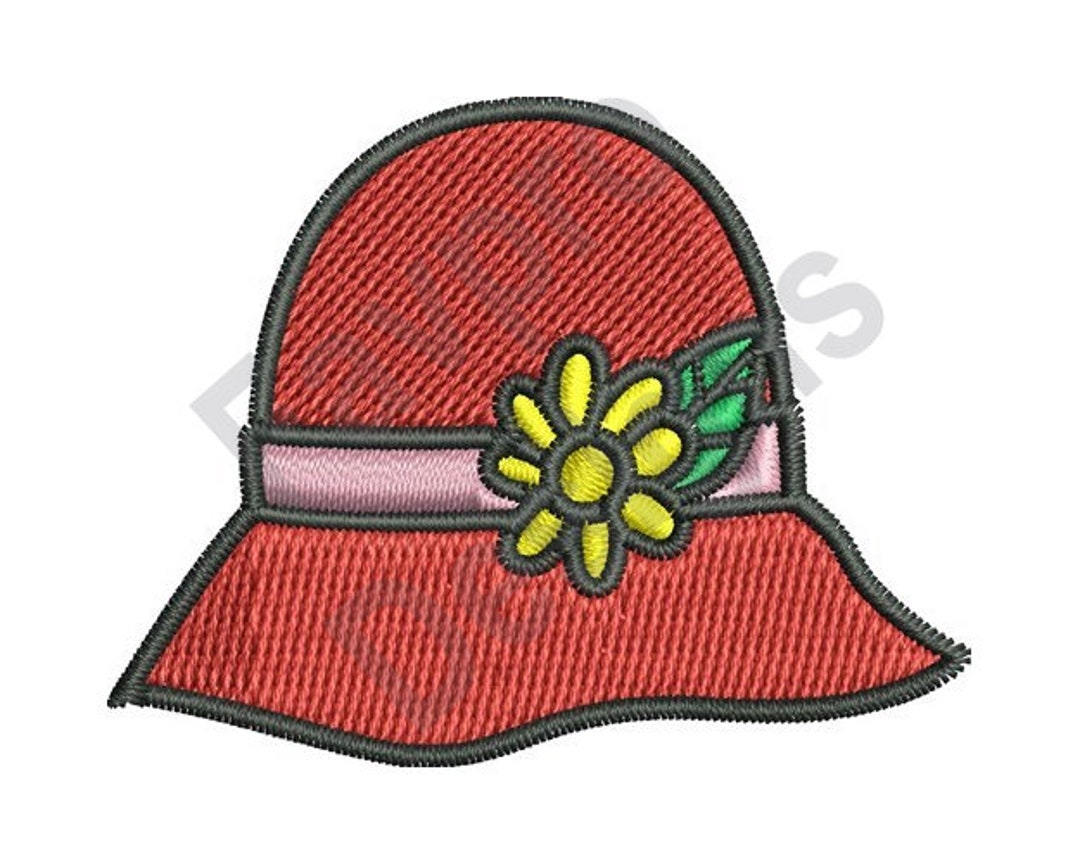 Red Hat Machine Embroidery Design Etsy
