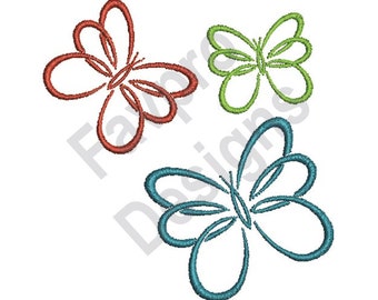 Butterfly Outlines - Machine Embroidery Design