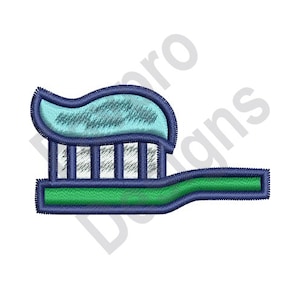 Toothbrush - Machine Embroidery Design