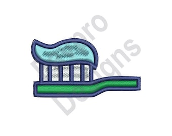 Toothbrush - Machine Embroidery Design