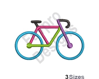 Buntes Fahrrad - Stickdatei Maschinenstickerei