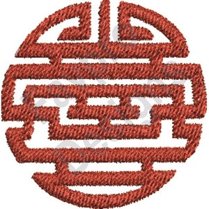 Círculo Chinês - Desenho de Bordado à Máquina