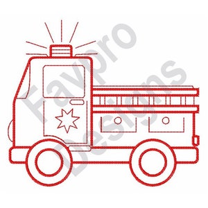 Fire Truck - Machine Embroidery Design
