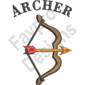 Bow And Arrow Archer - Machine Embroidery Design