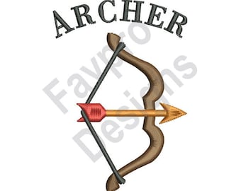 Bow And Arrow Archer - Machine Embroidery Design