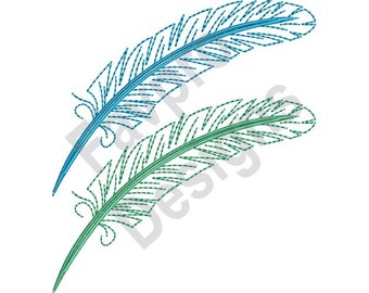 Feather Outline - Machine Embroidery Design