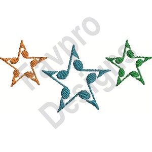 Musical Stars - Machine Embroidery Design