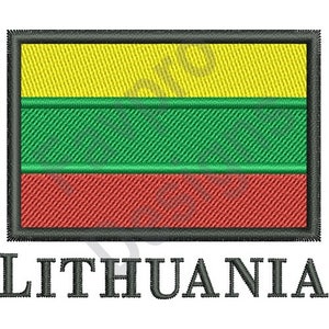 Lithuania Flag - Machine Embroidery Design