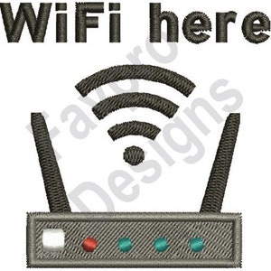 Wifi Here - Machine Embroidery Design