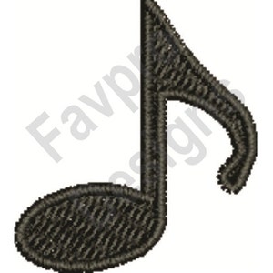 Eighth Note - Machine Embroidery Design