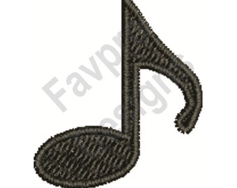 Eighth Note - Machine Embroidery Design