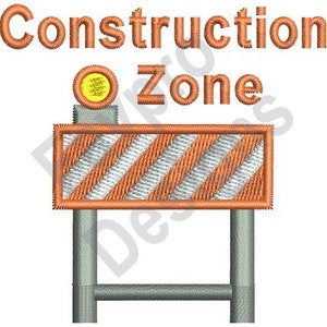 Construction Zone - Machine Embroidery Design image 1