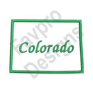 Colorado Outline - Machine Embroidery Design