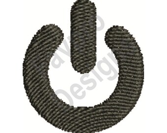 Power Button - Machine Embroidery Design