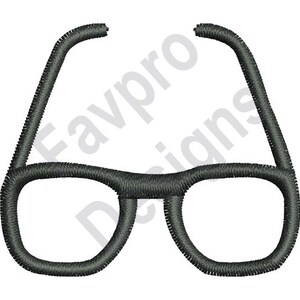 May include: A black and white illustration of a pair of eyeglasses.