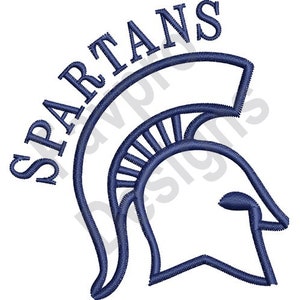 Spartan Head Outline - Machine Embroidery Design