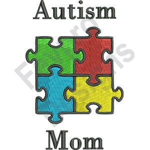 Autism Mom - Machine Embroidery Design