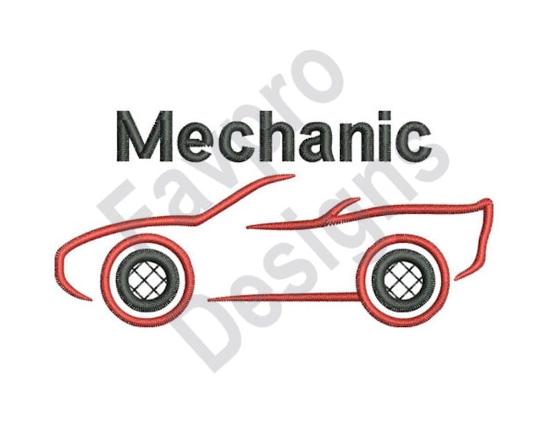 Mechanic Machine Embroidery Design Etsy
