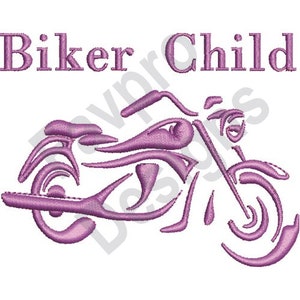Biker Child - Machine Embroidery Design