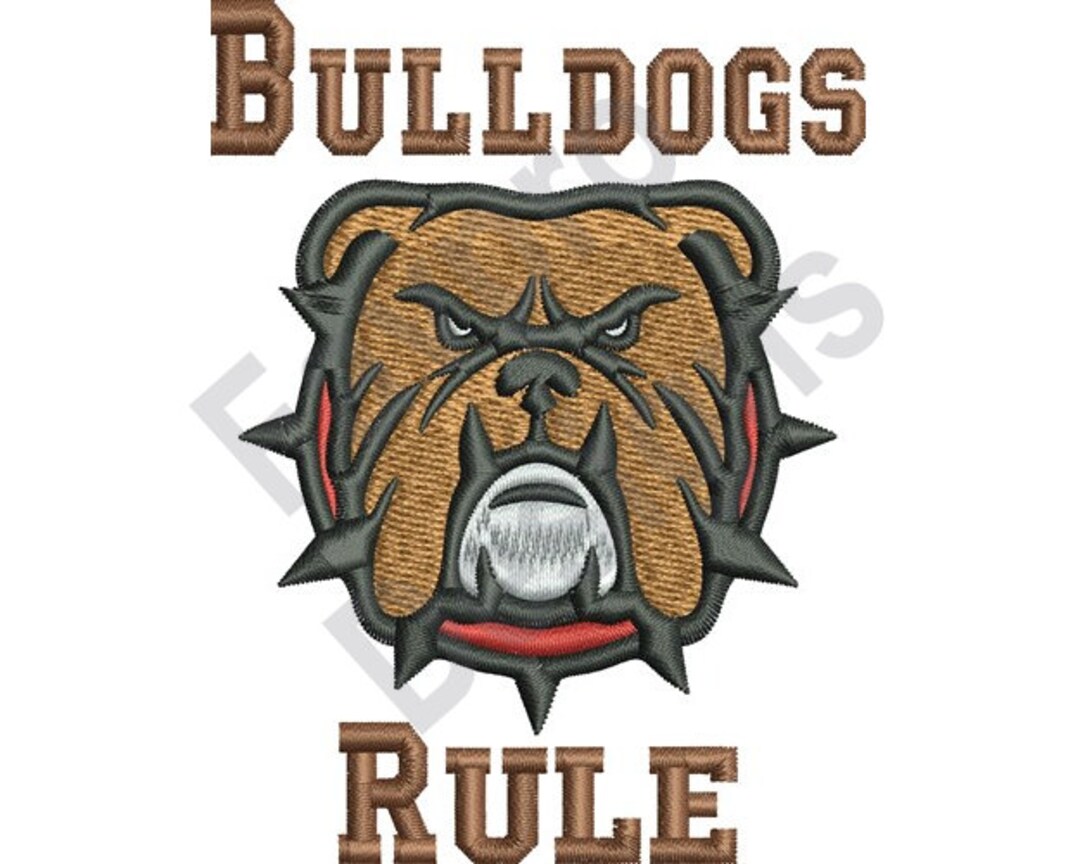 Bulldogs Rule - Machine Embroidery Design - Etsy Australia