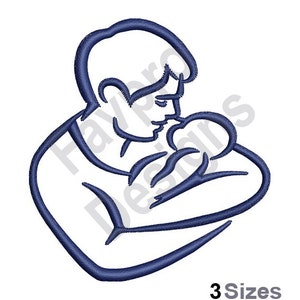Father And Baby - Machine Embroidery Design