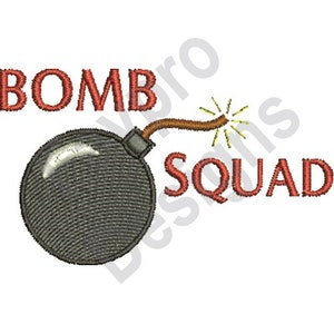 Bomb Squad - Maskinbroderidesign