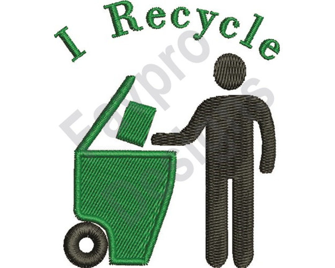 I Recycle - Machine Embroidery Design - Etsy