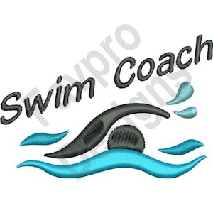 Swim Coach - Machine Embroidery Design