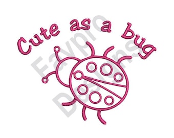 Cute Bug Embroidery Design – Machine Embroidery Pattern (Digital Download)