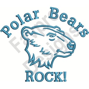 Polar Bears Rock - Machine Embroidery Design