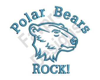 Polar Bears Rock - Machine Embroidery Design