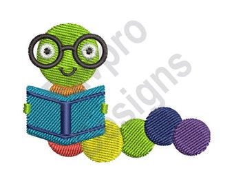 Bookworm - Machine Embroidery Design