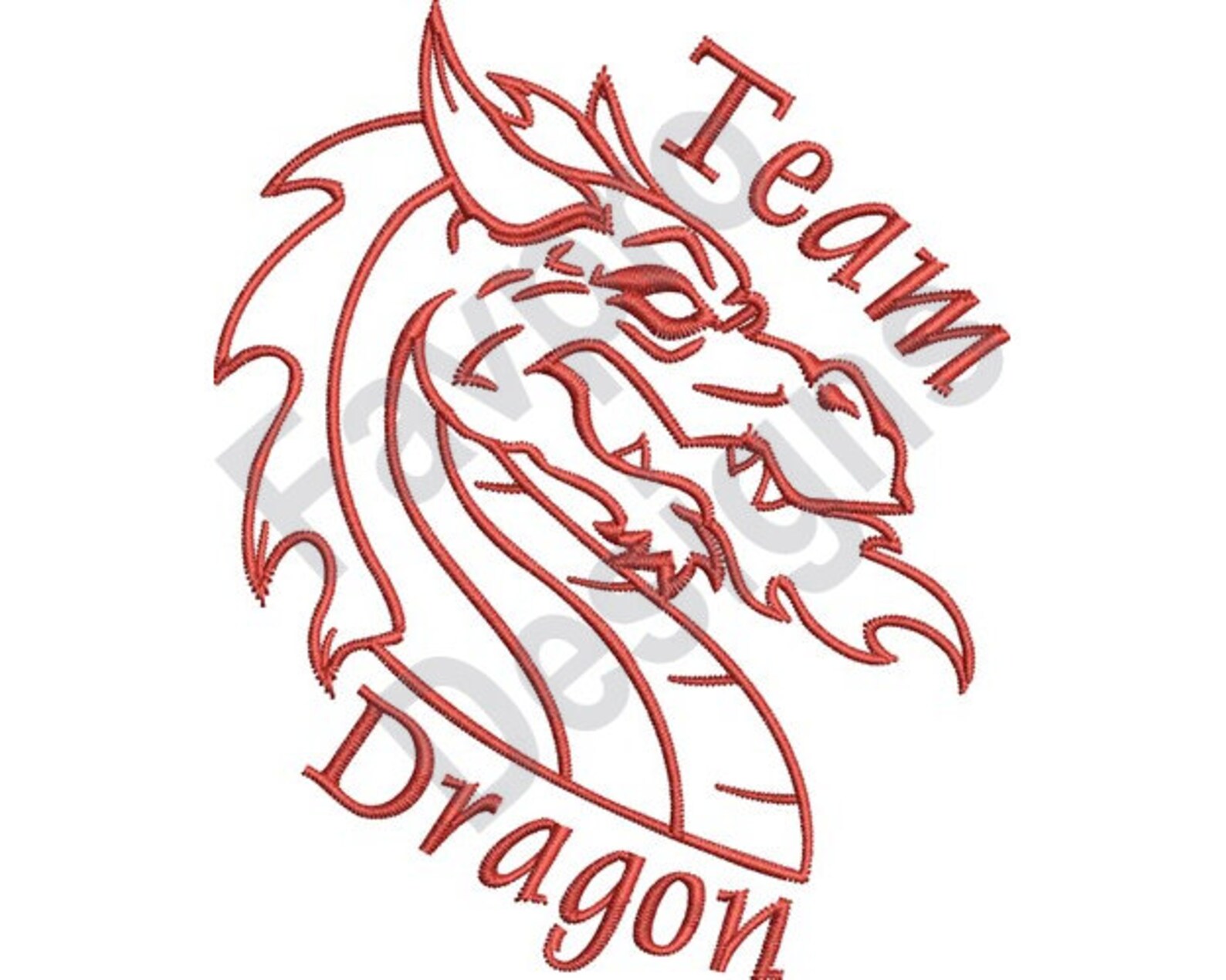 Drachen Kopf Umriss Maschine Stickerei-Design | Etsy