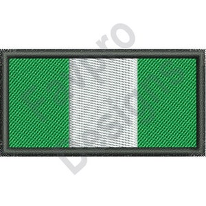 Nigeria Flagge - Maschine Stickerei-Design