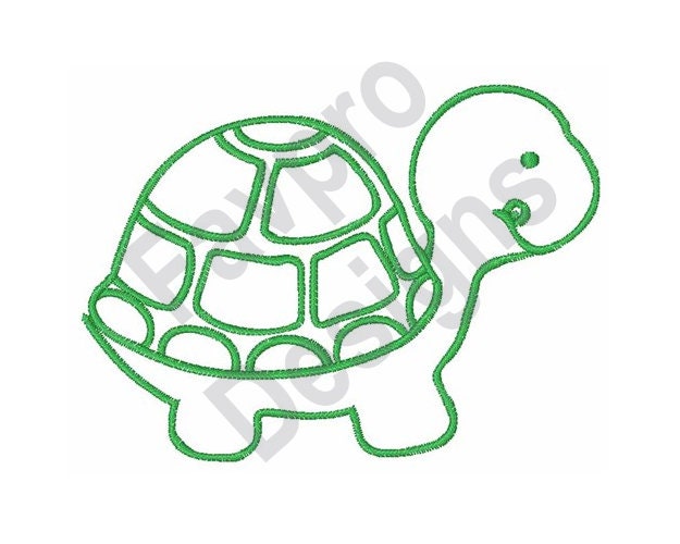 Schildkröte Umriss Maschine Stickerei Design | Etsy