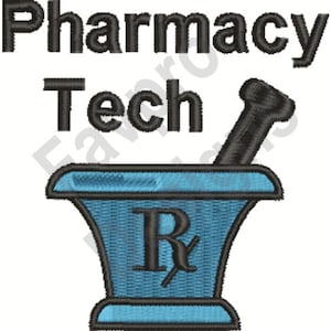 Apotheke Tech - Maschine Stickerei-Design