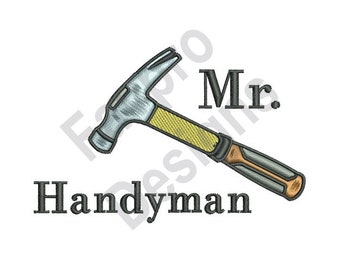 Mr. Handyman Hammer - Machine Embroidery Design