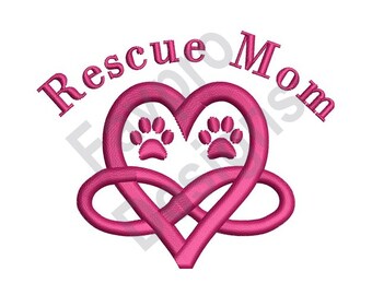 Rescue Mom - Machine Embroidery Design