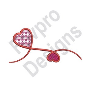 Swirl Hearts - Machine Embroidery Design