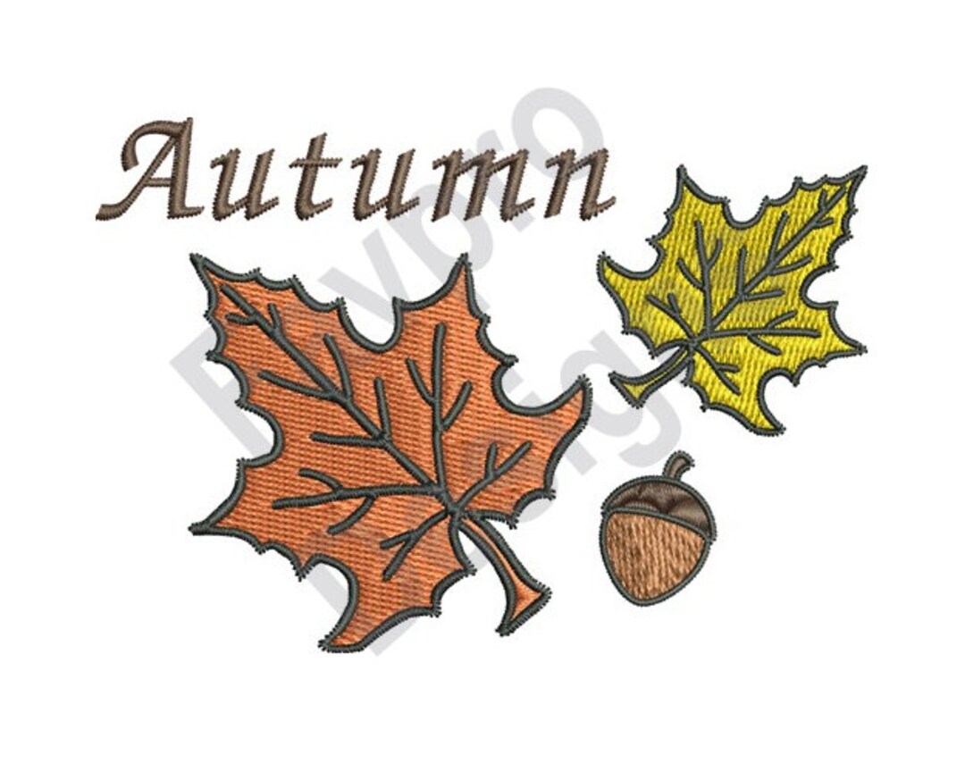 Autumn Leaves - Machine Embroidery Design - Etsy