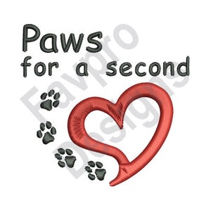 Paws For Second - Machine Embroidery Design