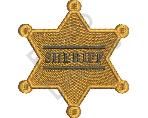 保安官バッジ - 機械刺繍デザイン - Etsy 日本