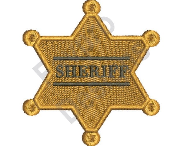 保安官バッジ - 機械刺繍デザイン - Etsy 日本