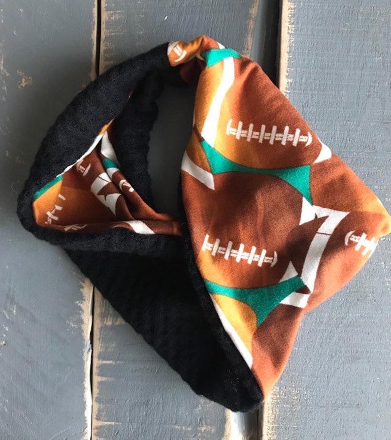 Football headbands Football Twisted headbands Waffle knit Etsy